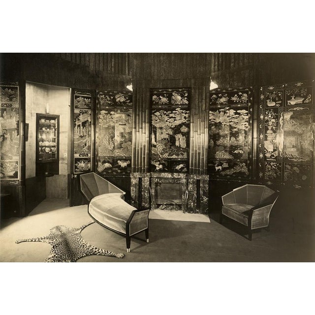 Wood Vintage Rare Pierre Chareau Chaise Lounge Chair Fainting Couch French Art Deco For Sale - Image 7 of 10