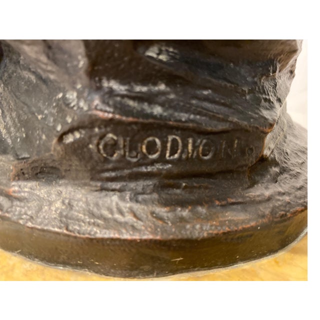 Pair of Magnificent Patinated Bronze Sculptures After Clodian For Sale - Image 10 of 12