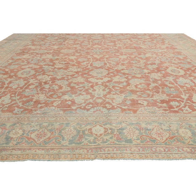 Rustic Antique Persian Mahal Rug, 10'02 X 13'05 For Sale - Image 3 of 10