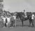 July 1965 black and white photograph of Judge Jr in the winner's circle at Marble Downs in Carthage, Missouri. Jockey Tom...