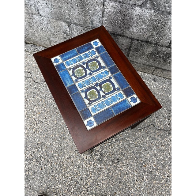 Mid Century Danish Modern Side Table With Tile Inlay by Severin Hansen. C 1960s For Sale - Image 10 of 18
