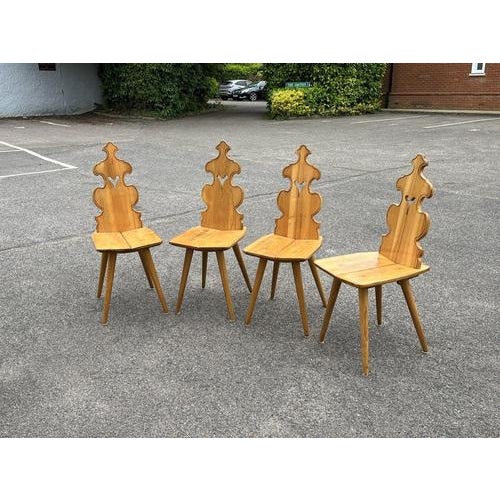 Mid Century Ash Chairs. Superb Quality & Great Shape. Strong and solid, has wear and signs of use. See pics 46 cms depth...