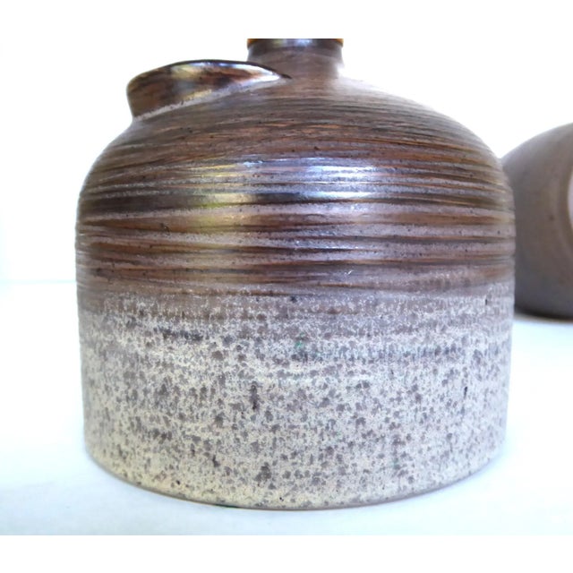 Ceramic Scandinavian Mid Century Modern Pottery Vessel Designed by Thomas Hellström for Nittsjo Sweden 1960s For Sale - Image 7 of 10