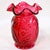 Fenton Art Glass Company Vintage Fenton "Country Cranberry" Art Glass Ruffled Daffodil Vase For Sale - Image 4 of 9