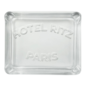 Vintage Ritz Paris Hotel Glass Ashtray Dish Paris France
