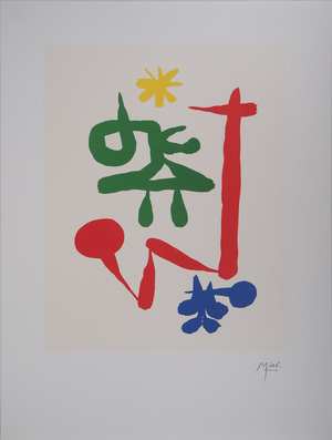 Joan Miró, Little Girl in the Garden, Signed Lithograph
