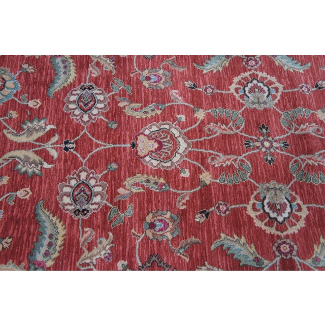Karastan Ashara 100% Wool Red Agra Acanthus Palmette 549 Area Rug Carpet 6' X 9' For Sale - Image 12 of 14