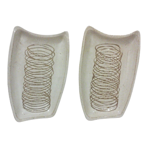 1960s Gordon and Jane Martz Asymmetrical Ceramic Trays or Dishes, Marshall Studios-a Pair