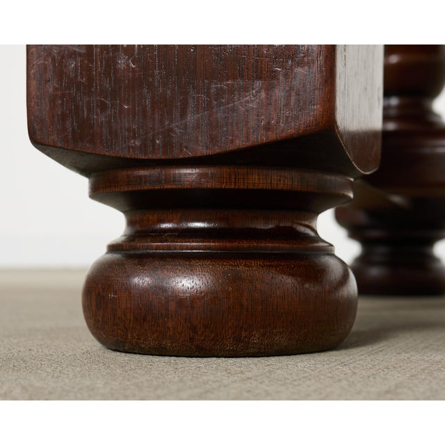 Country English Walnut Farmhouse Barley Twist Dining Table For Sale - Image 16 of 18