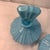 1950s Set of 3 French Blue Opaline Vanity Bottles and Lidded Jar Murano Imported by Balboa Made in Italy For Sale - Image 5 of 10