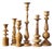 Scandinavian Wooden Candleholders, Set of 6 For Sale