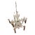 Vintage Italian Chrome & White Sculptural Chandelier For Sale