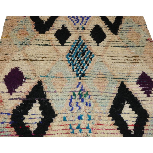Midcentury Boujad Abstract Wool Runner 2.8 X 10.2 For Sale - Image 10 of 10