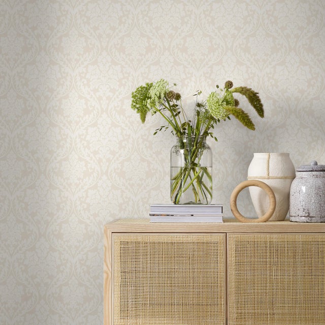 Contemporary SAMPLE - Boråstapeter Firenze Wallpaper In Pearl For Sale - Image 3 of 3