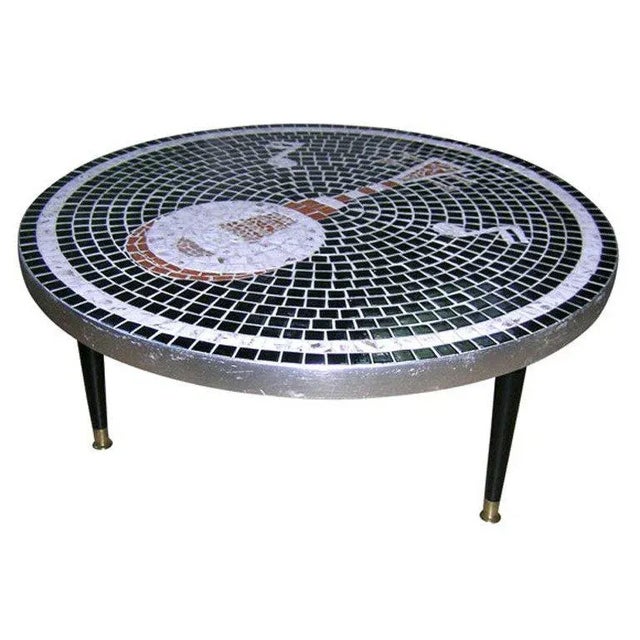 Wood 1950s Vintage Mosaic Tile Top Table For Sale - Image 7 of 7