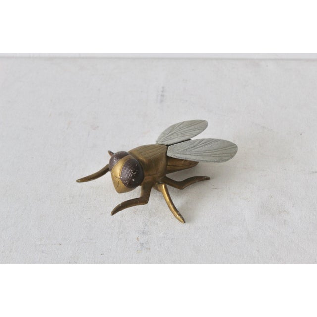 Vintage Mid Century Oversized Painted House Fly Container. Cast aluminum construction, good detail, large size. In good...