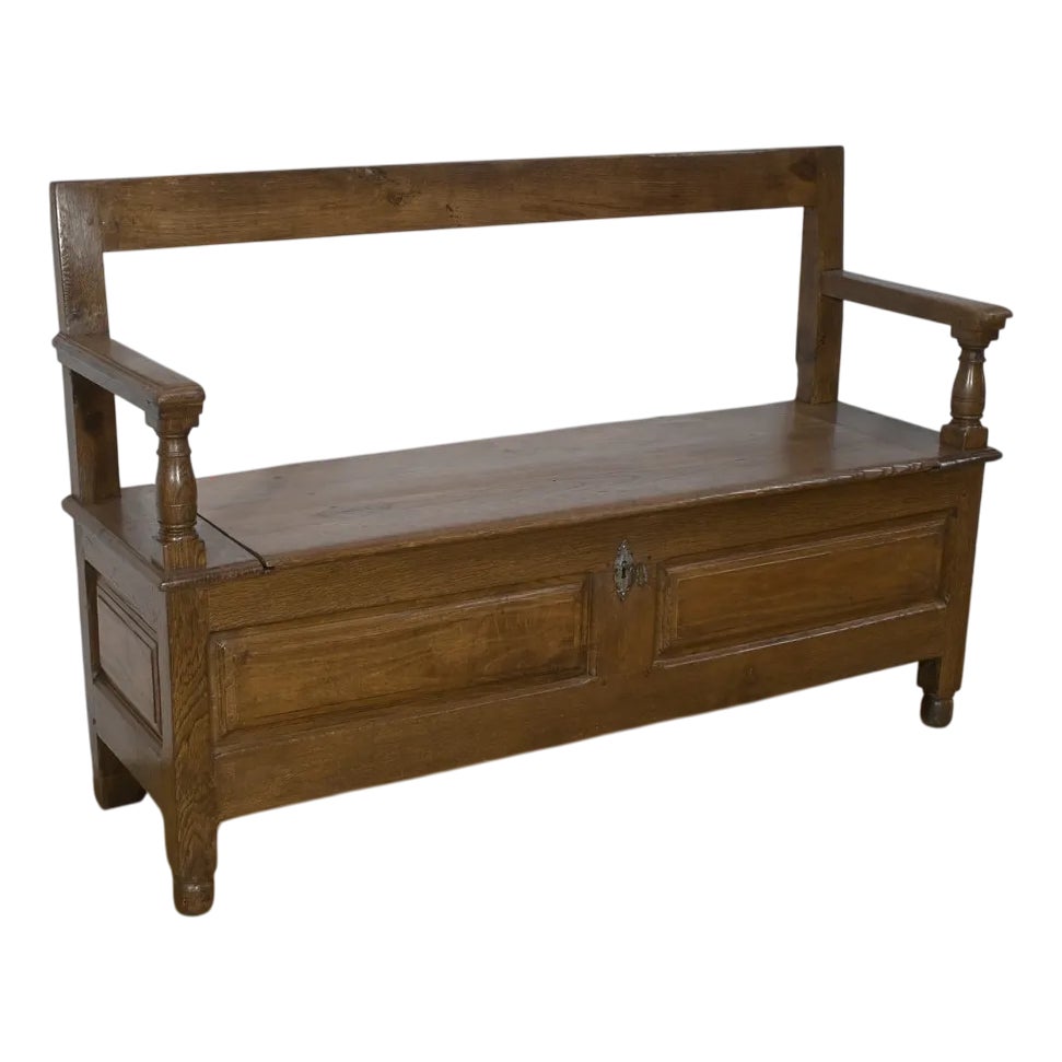Landing Chest Bench in Oak, 1920a | Chairish