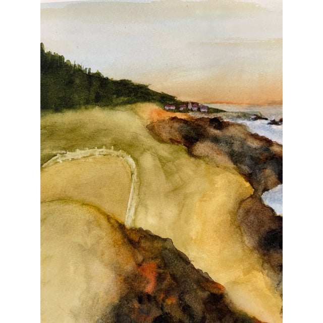 Watercolor Print Coastal Landscape "North of Manzanita" -Signed For Sale - Image 10 of 10