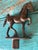 Rustic Vintage Solid Brass Prancing Horse Water Faucet Handle and Valve Spigot Manufacturer Hallmark Stamp For Sale - Image 3 of 9