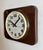 Industrial Vintage Brown Plastic Wall Clock from Prim, 1970s For Sale - Image 3 of 17