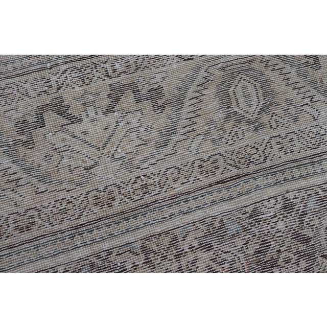 Antique Mahal Persian Carpet With All-Over Herati Design in Ivory, Gray & Brown 10'4 X 17'3 For Sale - Image 16 of 16