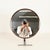 Gold Large Italian Adjustable Table Mirror in Teak and Steel by Osvaldo Borsani for Tecno, 1960s For Sale - Image 8 of 15