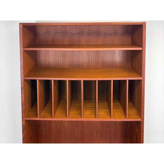 Wood MCM Danish Modern Teak Bookcase Wall Unit by Erik Brouer for Brouer Mobelfabrik For Sale - Image 7 of 12