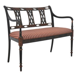 Southwood Regency Style Paint Decorated Settee For Sale