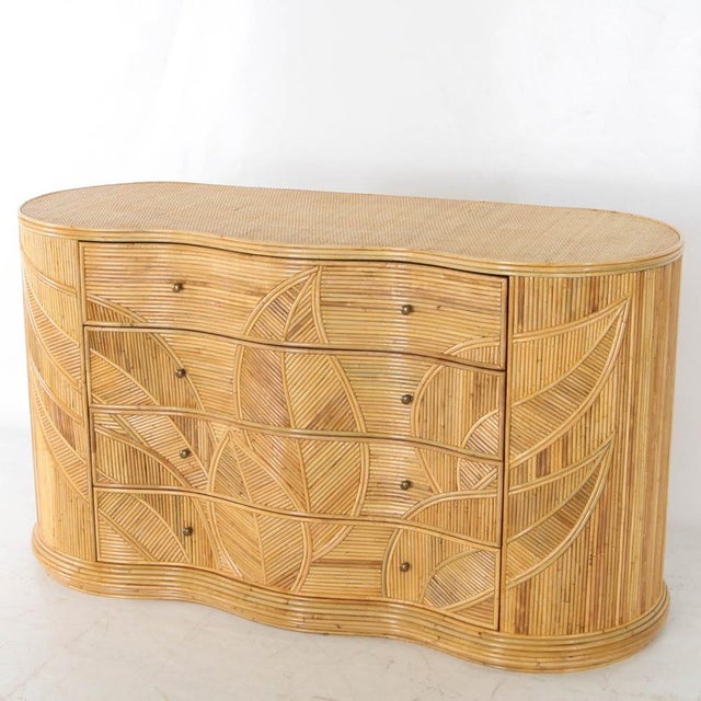 Curved Rattan Chest of Drawers For Sale - Image 18 of 18