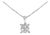 Sterling Silver 1/2 Cttw Princess-Cut Diamond 4 Stone Pendant Necklace For Sale