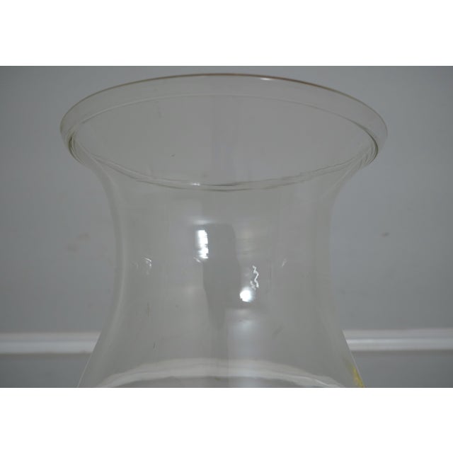 Large hurricane glass globe on solid brass candlestick chairish