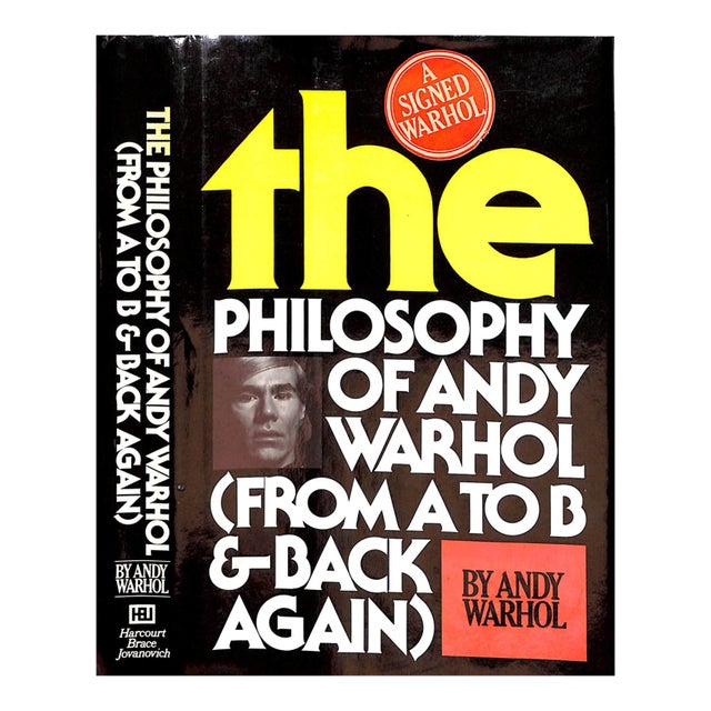 "The Philosophy of Andy Warhol (From a to B & Back Again)" 1975 (Inscribed) For Sale