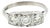 Early 20th Century Art Deco Platinum 3 Old European Cut Diamond Ring, Size 7.5 For Sale