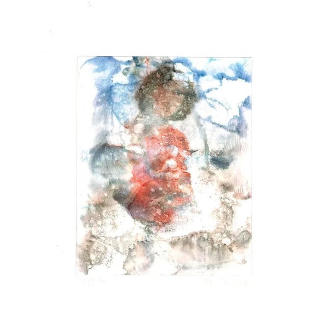 Abstract Composition is an original mixed media drawing in ink and watercolor on paper realized by Peter Dischleit...