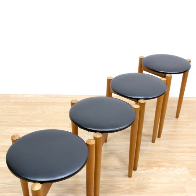 Set of 4 Mid Century Stools by Legate Furniture of Scotland For Sale - Image 9 of 11