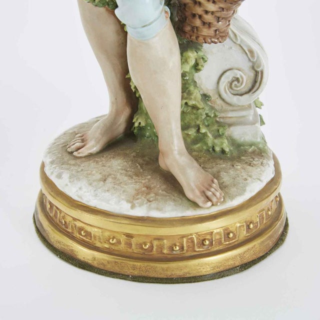 Rural Figures in Polychrome Porcelain by Giuseppe Cappè, 1960s, Set of 2 For Sale - Image 12 of 13