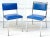 Vintage Bright Blue and Steel Modern Chair For Sale - Image 10 of 12