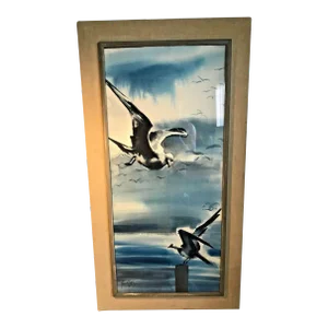 1970's Maritime Watercolor Painting by American Artist Robert W. Daley Signed
