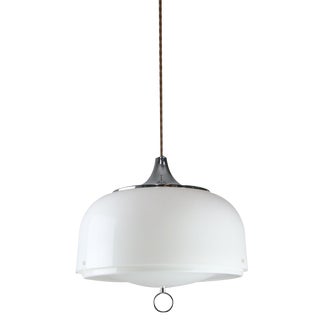 Space Age White Pendant Lamp from Guzzini, 1960s For Sale