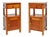 Art Deco Nightstands in Wood, France, 1940s, Set of 2 For Sale