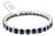 13.73 Ct Natural Emerald-Cut Sapphire & Diamond Tennis Bracelet For Sale