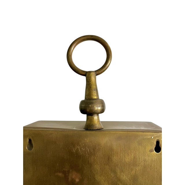 Vintage Edward Alden Brutalist Brass-Tone Metal Wall Curio Shelf Cabinet, Hong Kong, Signed For Sale - Image 14 of 17