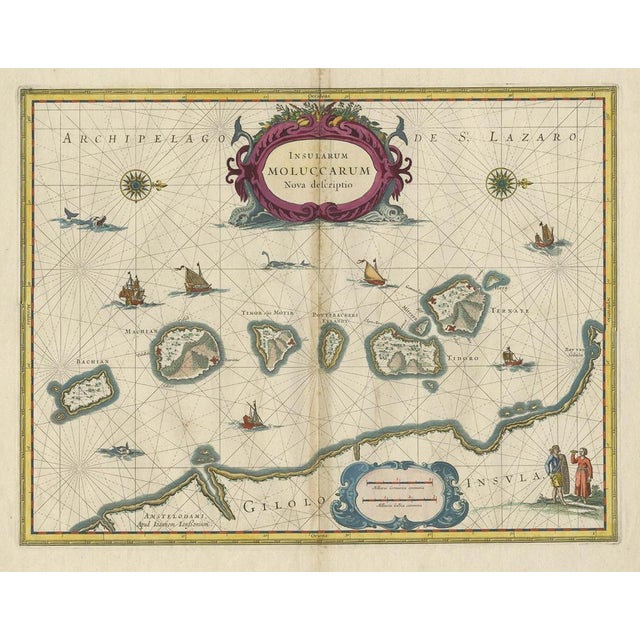 Antique Map of the Moluccas or Spice Islands, 1650 For Sale - Image 3 of 5