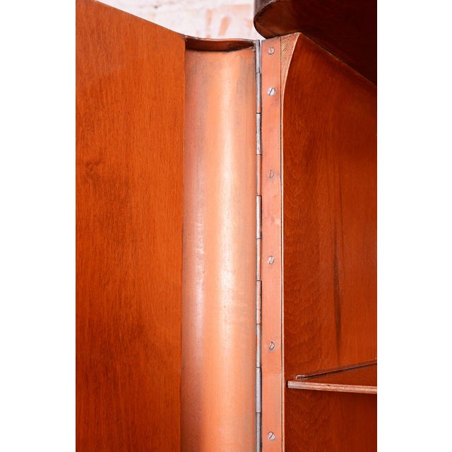 Bauhaus Wardrobe in Chrome, Steel, and Oak from Vichr a Spol, Czech, 1930s For Sale - Image 11 of 18