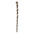 Vintage Hand-Carved Snake Walking Cane in Wood With Black Spiral Folk Art Design For Sale