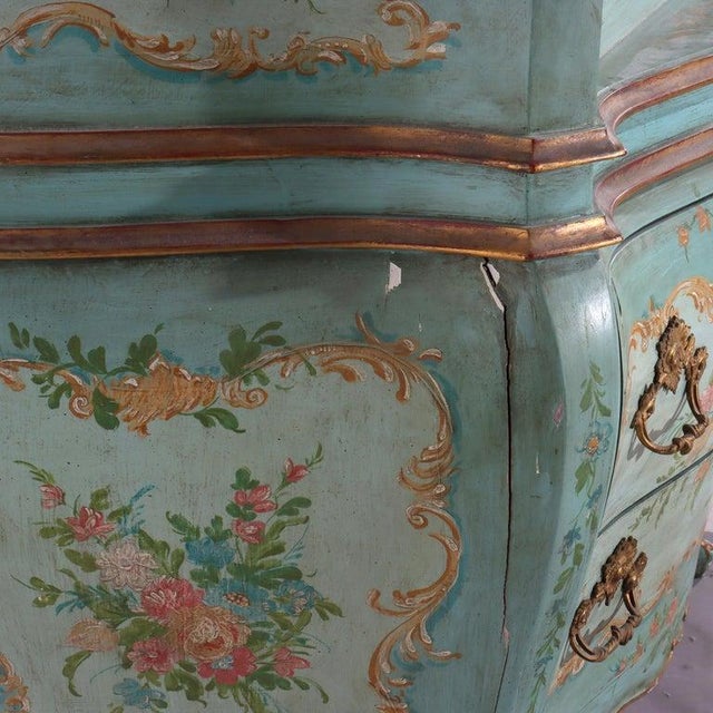 Niccolini Venetian Rococo Hand Painted Bombay Secretary Desk Signed 20thC For Sale - Image 15 of 18