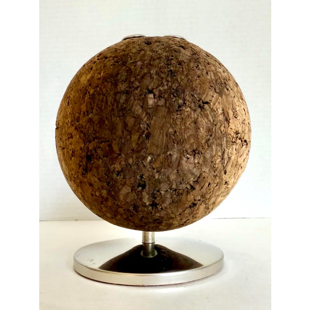 Mid-Century Modern Mid-Century Modern Cork Sphere Pen & Pencil Holder With Chrome Base For Sale - Image 3 of 9