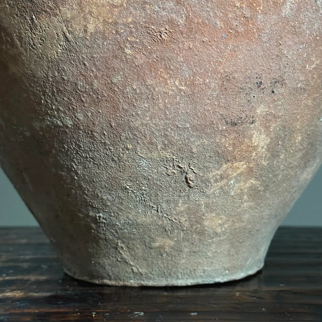 Tan Large Antique Patinated Terracotta Olive Jar For Sale - Image 8 of 11