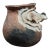 Antique Anthropomorphic Folk Art Chambri Wood-Fired Polychrome Earthenware Damarau Vessel For Sale