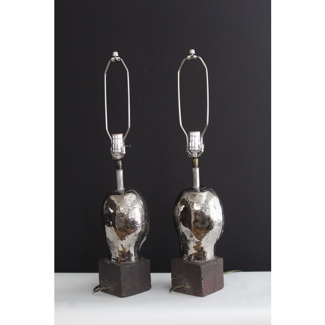 Mid 20th Century Brancusi Style Sculptural Lamps - a Pair For Sale - Image 10 of 11